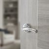 STATUS Texas Lever Door Handle on Round Rose - Polished Chrome (Pair)