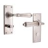 Regency Lever on Backplate Bathroom Polished Nickel