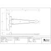 Black 9" Arrow Head T Hinge (pair)