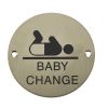 Stainless Steel Baby Change Symbol 75mm Satin Stainless Steel - By Frelan Hardware - JS107SSS