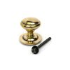 Aged Brass Round Centre Door Knob