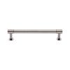 Heritage Brass Cabinet Pull Phoenix Design with 16mm Rose 160mm CTC Polished Nickel finish