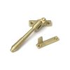 Satin Brass Night-Vent Locking Reeded Fastener