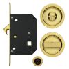 Zoo Hardware Sliding Door Lock Set - Suitable for 35-45mm Thick Doors - PVD Satin Brass