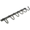 Iron coat hook plain 6 leg - Pewter