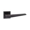 Forme Naxos Lever Door Handle on Minimal Square Rose - Matt Black (Pair)