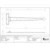 External Beeswax 18" Penny End T Hinge (pair)