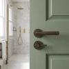Complete Bari Door Handle Pack - Heavy Duty Tubular Bathroom (Knurled Thumb Turn) - Dark Bronze - 76mm / 3-inch Hinges - JE-D31B1-DB