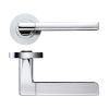 Zoo Hardware Venice lever on round rose - Satin Chrome / Polished Chrome