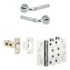 Complete Midtown Door Handle Pack - Internal Doors - Polished Chrome - 64mm / 4-inch Hinges - JE-G1A-PC