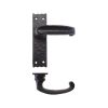 Zoo Hardware Traditional Slimline Thumb Lever on Latch Backplate - - Black