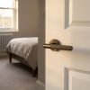 Complete Bari Door Handle Pack - Heavy Duty Latch - Dark Bronze - 64mm / 3-inch Hinges - JE-D20B-DB