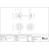 Black Round Thumbturn Set (Plain)