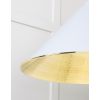Hammered Brass Hockley Pendant in Birch