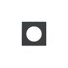 Zoo Hardware Spare square rose - Oscuro Matt Black