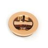 Polished Bronze 60mm Plain Round Pull - Privacy Set