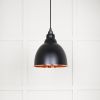Hammered Copper Brindley Pendant in Elan Black