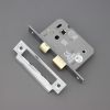 2.5" CE 3 Lever Bathroom Lock FD60 - Nickel Plated