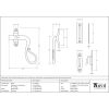 Pewter Locking Shepherd's Crook Fastener - RH