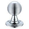 Zoo Hardware Queen Anne Mortice Knob Furniture 60mm Rose dia. - Chrome
