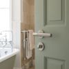Complete Bari Door Handle Pack - Heavy Duty Tubular Bathroom (Standard Thumb Turn) - Satin Nickel - 76mm / 3-inch Hinges - JE-D31B3-SN