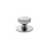Millhouse Brass Pennington Hexagonal Cabinet Knob Handle on Backplate - Polished Chrome