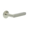 CR-101 Satin Stainless Steel  Fixed Dead Round Rose Door Handle - By Frelan Hardware - CR-101A3SSS