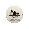 Stainless Steel Baby Change Symbol 75mm Satin Stainless Steel - By Frelan Hardware - JS107SSS