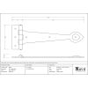 Black Textured 12" Cast T Hinge (pair)