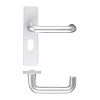 Zoo Hardware Return to Door Lever on Oval Profile Backplate (48.5MM) - Satin