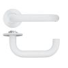 Zoo Hardware Maggiore Lever on 4mm Round Slim Sprung Rose - White