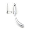 Satin Chrome Night-Vent Locking Peardrop Fastener - RH