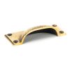 Aged Brass Hammered Art Deco Drawer Pull