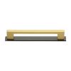 Heritage Brass Cabinet Pull Metro Design with Plate 160mm CTC Matt Bronze/Satin Brass Finish
