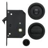 Zoo Hardware Sliding Door Lock Set - Suitable for 35-45mm Thick Doors - Matt Black