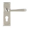 Polished Nickel Avon Lever Euro Lock Set