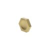 Millhouse Brass Pennington Hexagonal Finger Pull Cabinet Knob Handle - Satin Brass