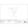 Satin Chrome Letter V