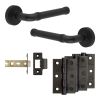 Complete Midtown Door Handle Pack - Internal Doors - Black - By Frelan Hardware - JE-G2B-MB
