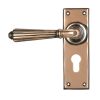 Polished Bronze Hinton Lever Euro Lock Set