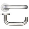 Zoo Hardware 19mm Return to Door Lever - Push On Rose - 52mm Rose - Grade 201 - Satin Stainless