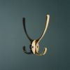 Victorian Coat Hook 115mm Polished Brass