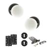 Old English Skipton Door Knob Pack (Lock Set - Horizontal Sashlock, 4" Slim Knuckle Hinges x2) - Matt Black