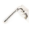 Polished Nickel Hammered Newbury Lever Euro Lock Set