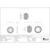 Matt Black Beehive Centre Door Knob