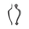 Zoo Hardware Offcentre Pull Handle - 9.5" - Right Hand - Black