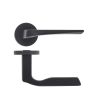 Zoo Hardware Lyra lever on round rose - Oscuro Matt Black