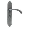 Pewter Gothic Curved Sprung Lever Bathroom Set