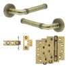 Complete Midtown Door Handle Pack - Internal Doors - Antique Brass - By Frelan Hardware - JE-G1A-AB