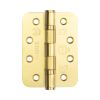 Jedo Stainless Steel Grade 13 Radiused Ball Bearing Hinges - 102x76x3mm - Satin Brass - Pair - J9500RSB